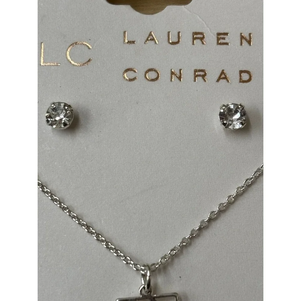 #59. Silver-tone Necklace & Earring Set